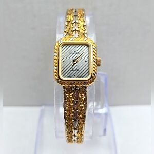 Womens Vintage Hamilton Seville Quartz Gold Tone Watch 8858 New Battery Petite